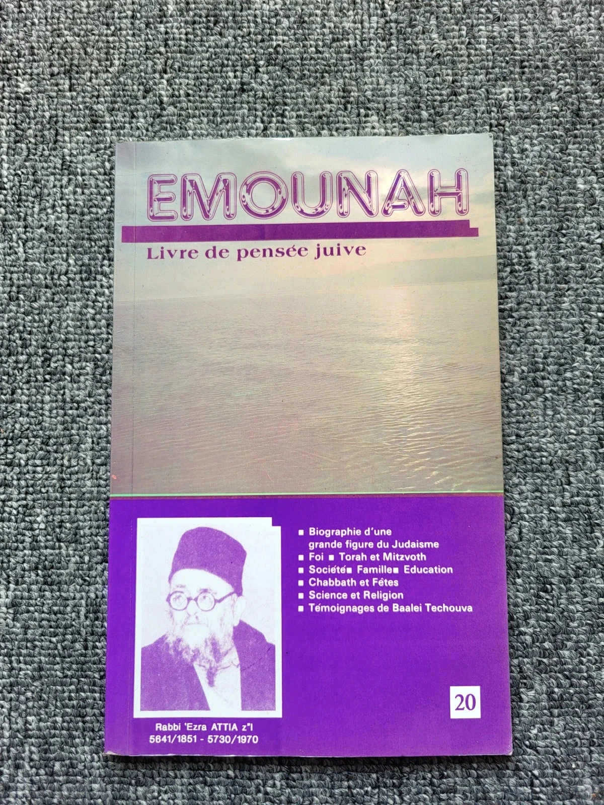 Livre Emounah N°20 - Pensée Juive - Rabbi Ezra Attia / Torah & Spiritualité